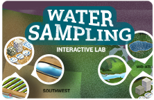 Title screen with areas where water need to be sampled.