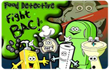 Image displaying the Food Detective: Fight BAC! title slide.